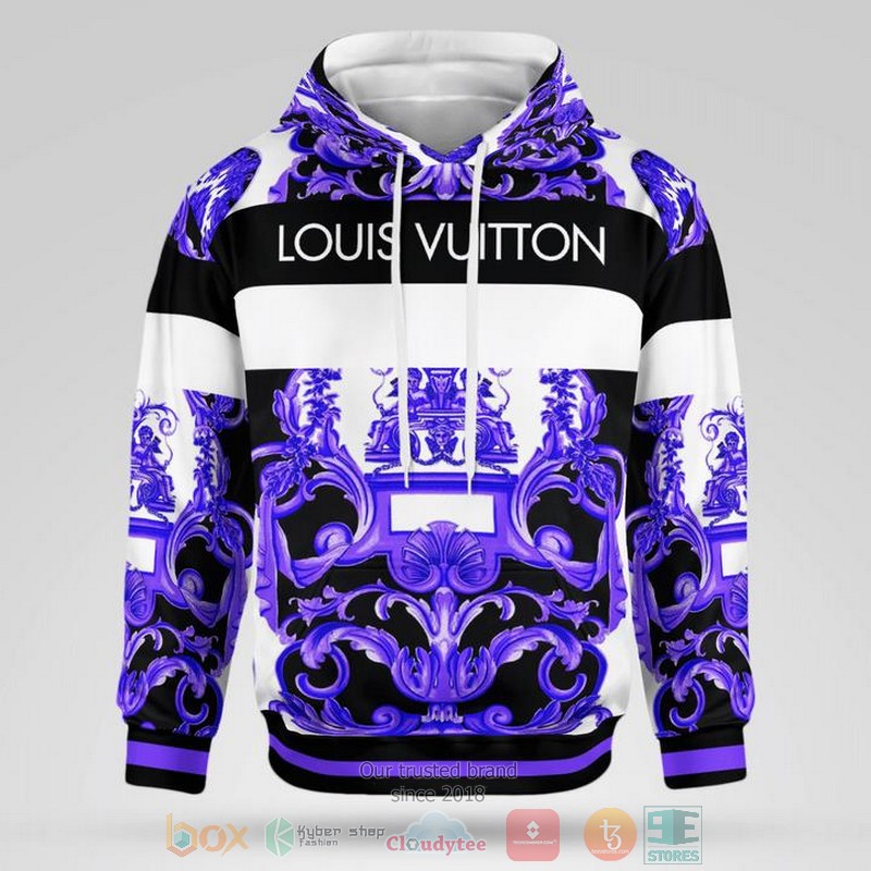 Louis Vuitton Purple 3D Hoodie Louis Vuitton Purple 3D Hoodie