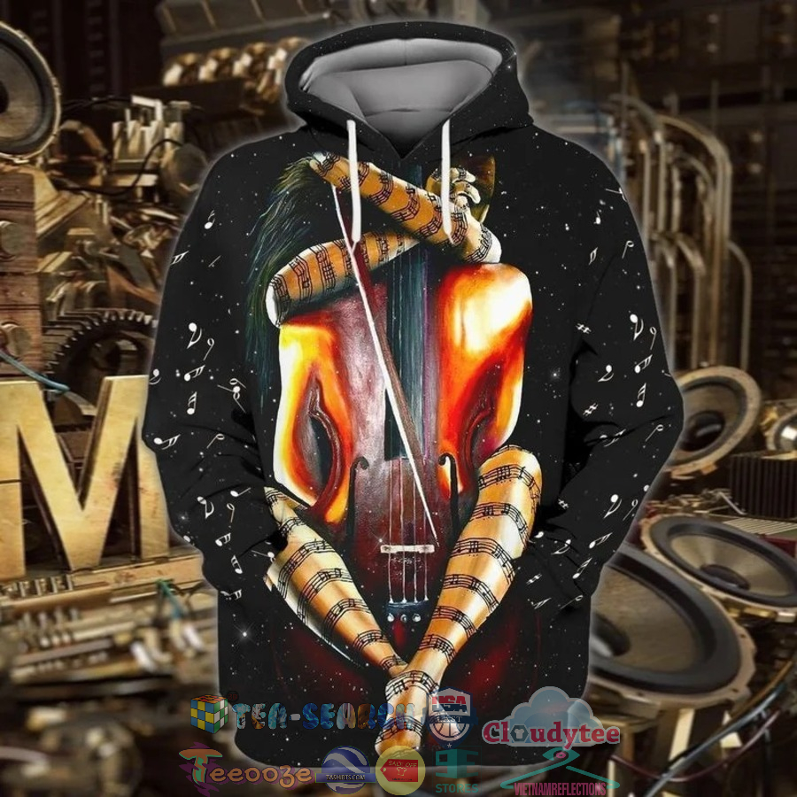 Love Music Guitar 3D Hoodie Love Music Guitar 3D Hoodie