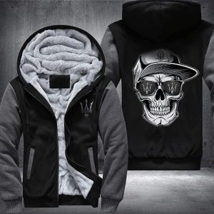 Maserati Skull Fleece Hoodie Jacket Hot Sale 2024