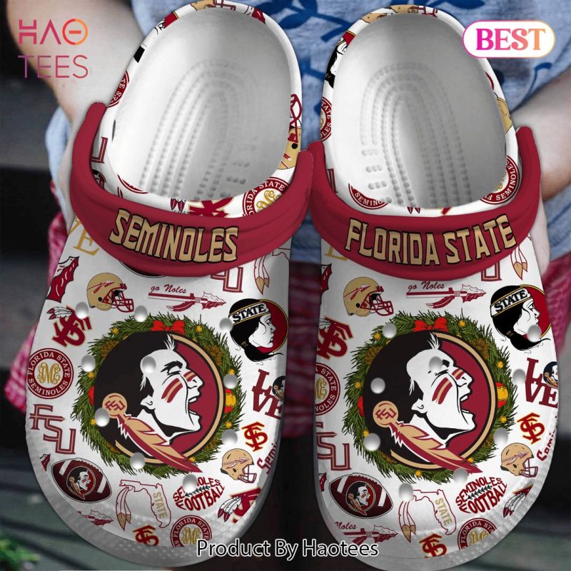 Merry Christmas Florida State Seminoles NCAA Sport Crocs Crocband Clogs Shoes Comfortable For Men Women and Kids Merry Christmas Florida State Seminoles NCAA Sport Crocs Crocband Clogs Shoes Comfortable For Men Women and Kids