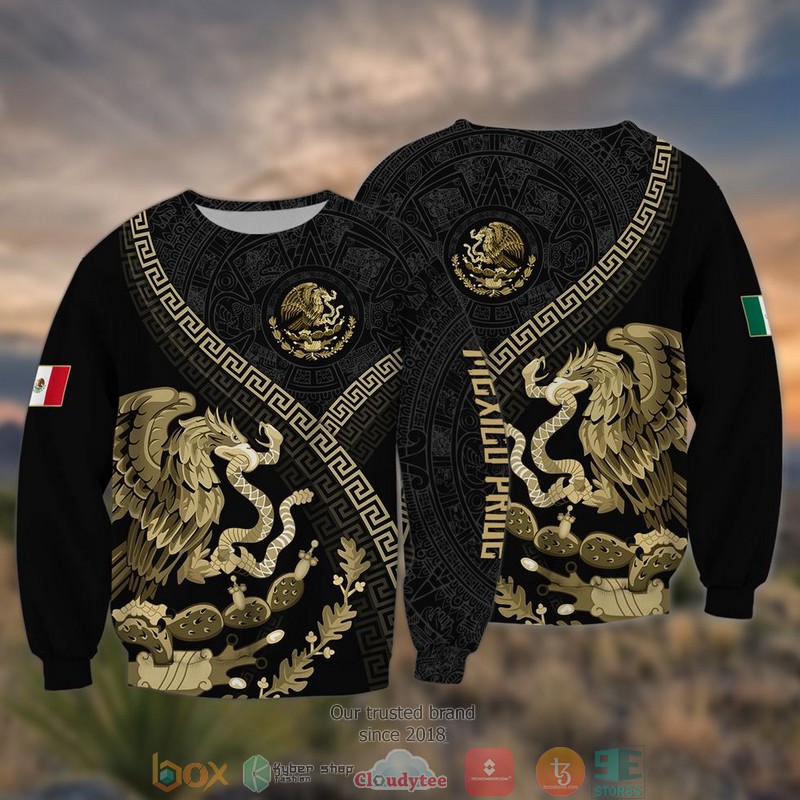 Mexican Coat Of Arms Tribal 3D Shirt Mexican Coat Of Arms Tribal 3D Shirt