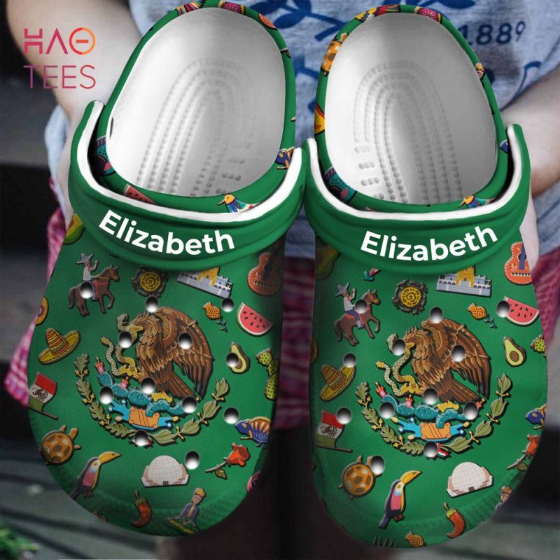 Mexico Coat of Arms St Patrick’s Day Clog Crocs Shoes Mexico Coat of Arms St Patrick’s Day Clog Crocs Shoes