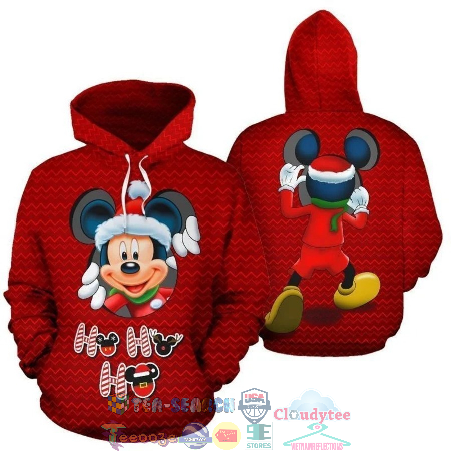 Mickey Mouse Santa Claus Ho Ho Ho 3D Hoodie Mickey Mouse Santa Claus Ho Ho Ho 3D Hoodie