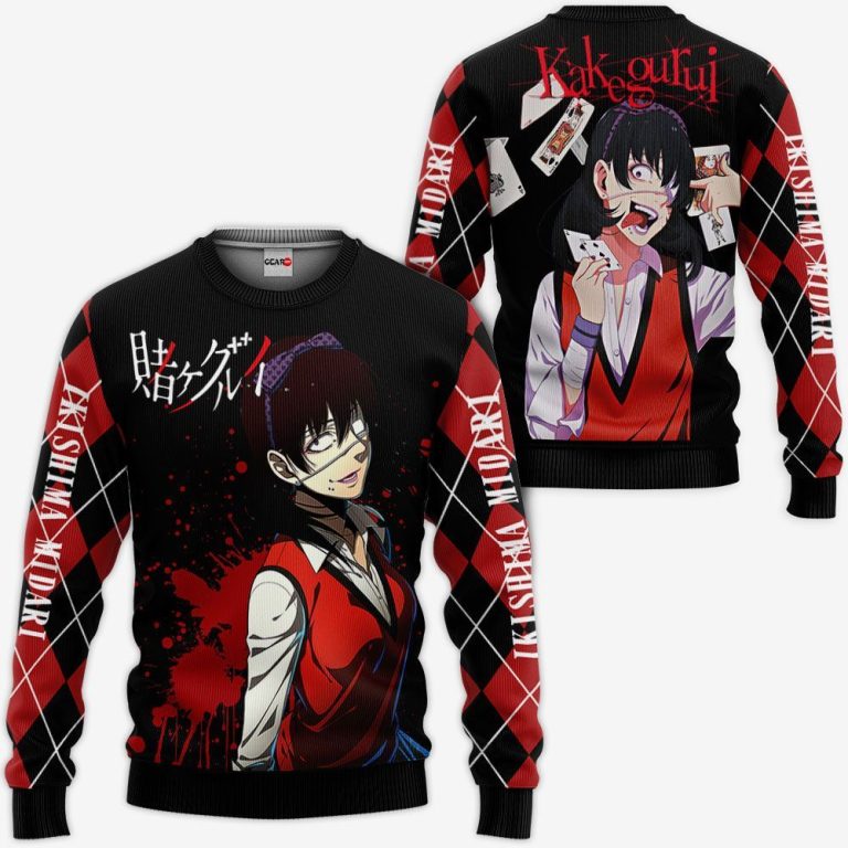 Midari-Ikishima-Kakegurui-Anime-3D-Hoodie-Bomber-Jacket-2