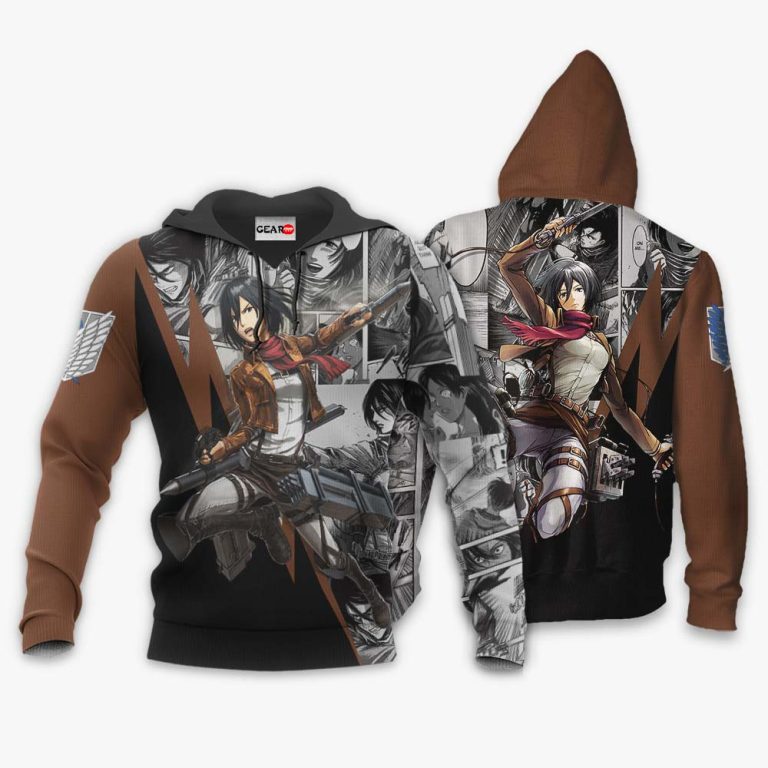 Mikasa-Ackerman-Custom-Attack-On-Titan-Anime-3D-Hoodie-Bomber-Jacket-3