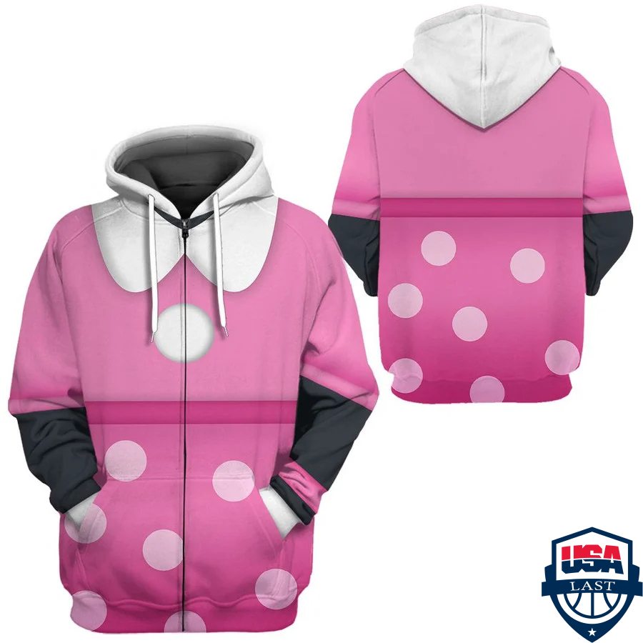 Minnie Mouse Cosplay 3D Hoodie Apparel Minnie Mouse Cosplay 3D Hoodie Apparel