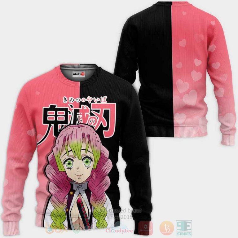 Mitsuri-Kanroji-Custom-Kimetsu-Anime-Black-Pink-3D-Hoodie-Bomber-Jacket-2