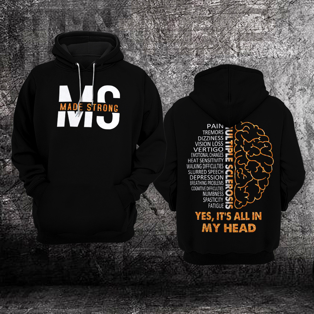 Ms Made Strong Multiple Sclerosis Awareness 3D Hoodie – Limited Edition Ms Made Strong Multiple Sclerosis Awareness 3D Hoodie – Limited Edition