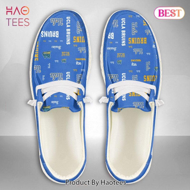 NCAA UCLA Bruins Custom Name Hey Dude Shoes 04 M7 NCAA UCLA Bruins Custom Name Hey Dude Shoes 04 M7