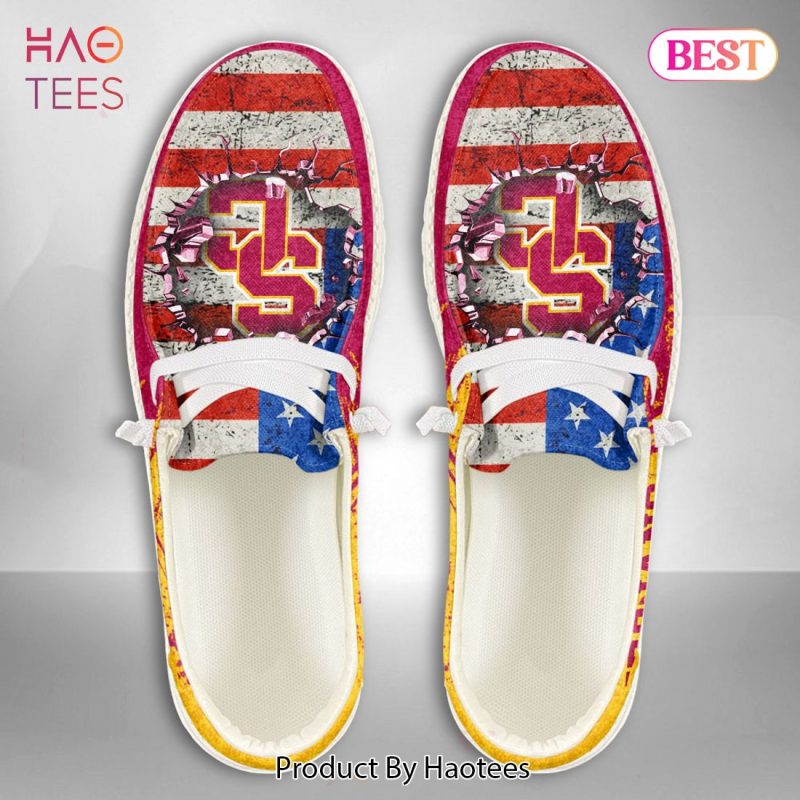 NCAA USC Trojans Custom Name Hey Dude Shoes 07 M79 NCAA USC Trojans Custom Name Hey Dude Shoes 07 M79