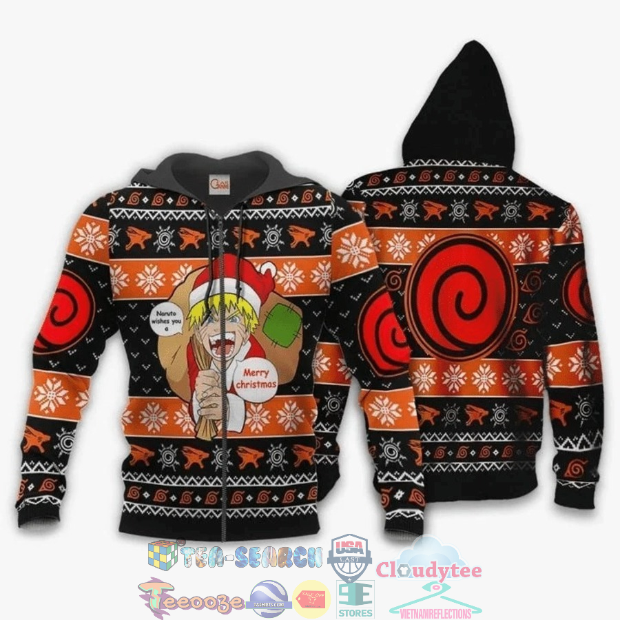 Naruto Merry Christmas Badge Uzumaki Clan 3D Hoodie Naruto Merry Christmas Badge Uzumaki Clan 3D Hoodie
