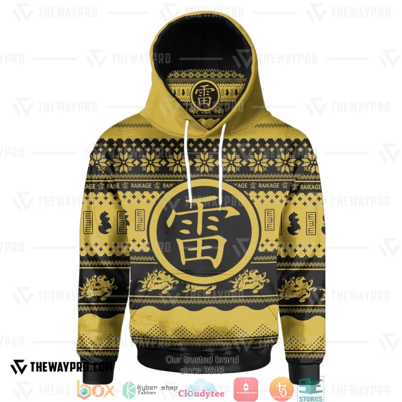 Naruto Raikage Ugly Pattern Snood Hoodie Naruto Raikage Ugly Pattern Snood Hoodie