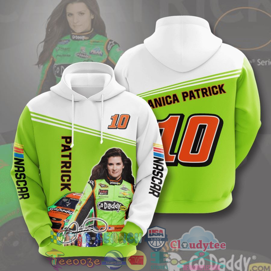 Nascar Danica Patrick 10 Signature Hoodie 3D Nascar Danica Patrick 10 Signature Hoodie 3D