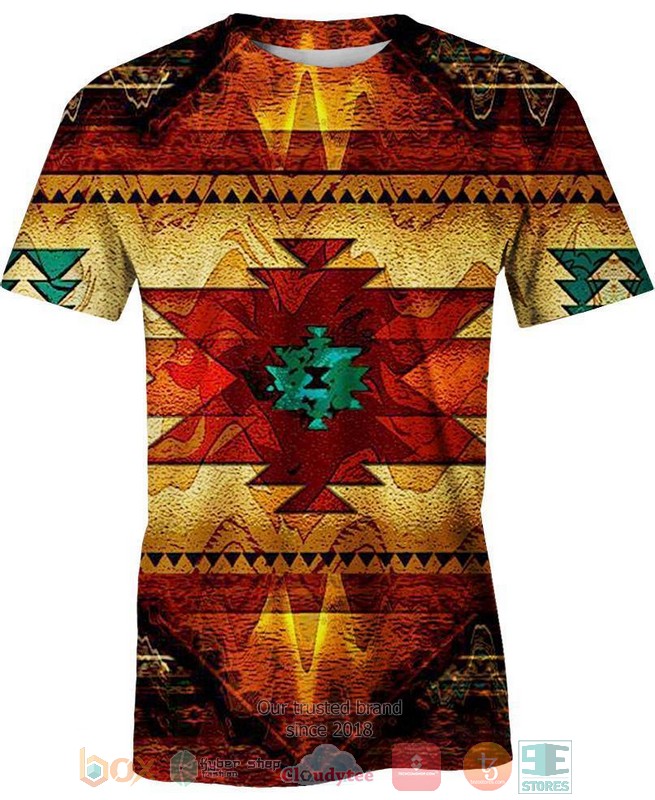 Native-American-Pattern-Red-Yellow-3D-Shirt-Hoodie-2