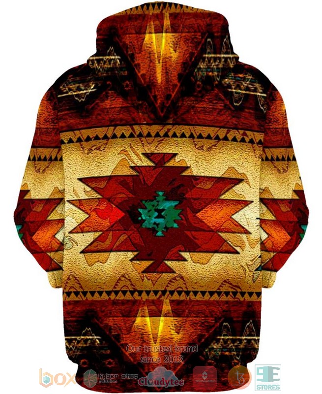 Native-American-Pattern-Red-Yellow-3D-Shirt-Hoodie-3
