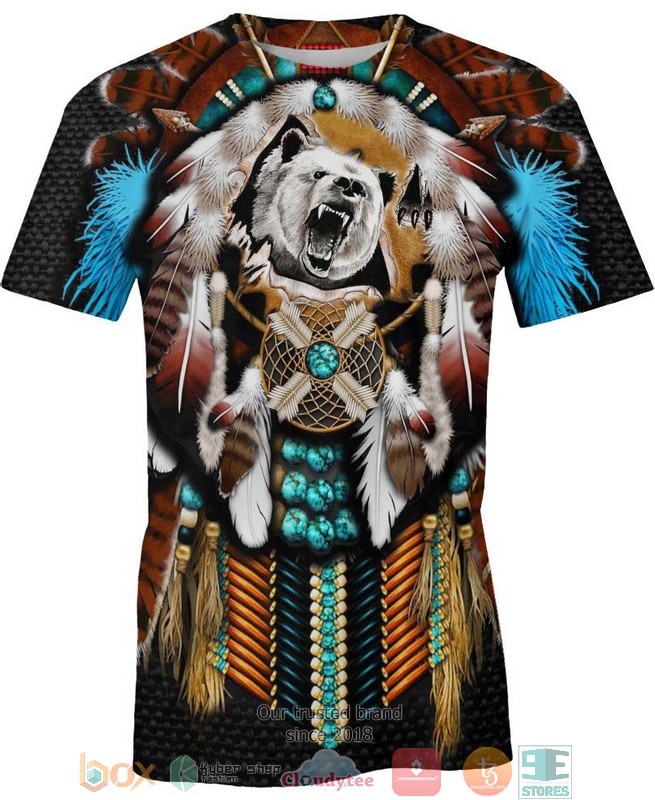 Native-Bear-Motifs-3D-Shirt-Hoodie-2