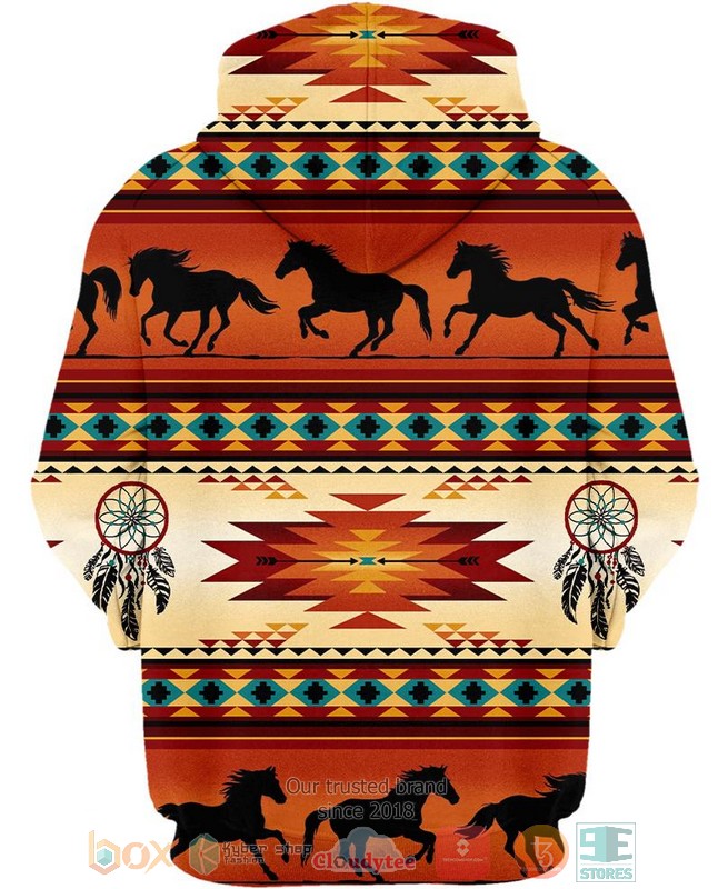 Native-Horse-Pattern-3D-Shirt-Hoodie-3-1