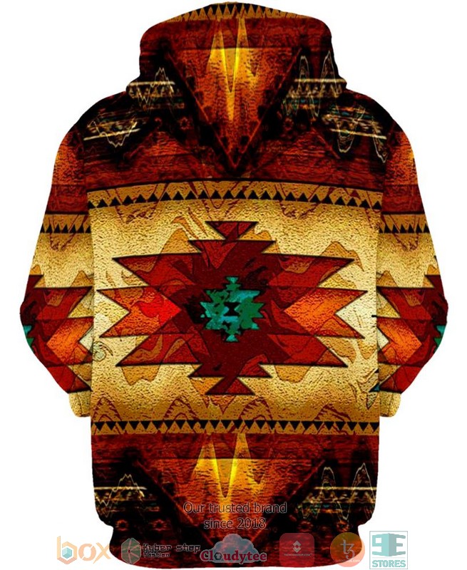 Native-Pattern-Red-Yellow-3D-Shirt-Hoodie-3