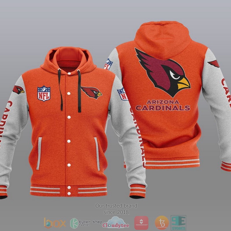 Nfl Arizona Cardinals Baseball Jacket Hoodie Nfl Arizona Cardinals Baseball Jacket Hoodie