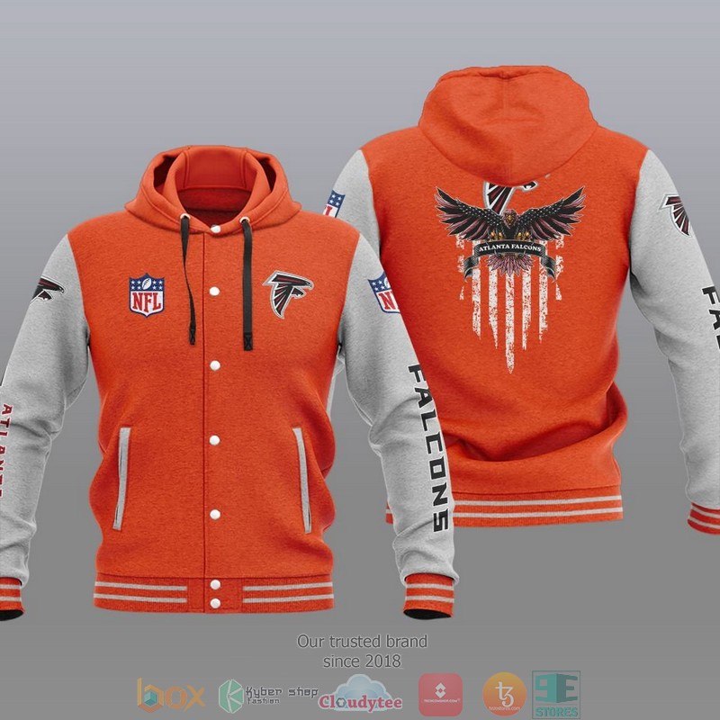 Nfl Atlanta Falcons Eagle American Flag Baseball Jacket Hoodie Nfl Atlanta Falcons Eagle American Flag Baseball Jacket Hoodie
