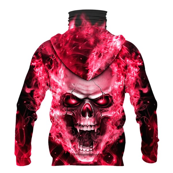 Nfl Atlanta Falcons Red Flameskull 3D Hoodie Mask Nfl Atlanta Falcons Red Flameskull 3D Hoodie Mask