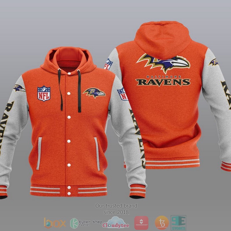 Nfl Baltimore Ravens Baseball Jacket Hoodie Nfl Baltimore Ravens Baseball Jacket Hoodie