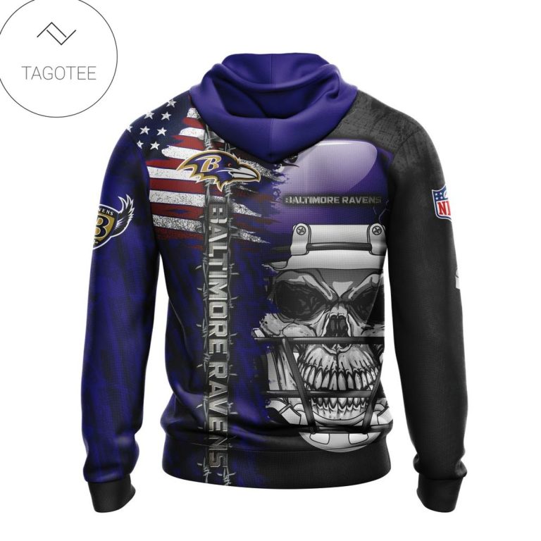 Nfl-Baltimore-Ravens-Skull-With-Helmets-2022-Hoodie-2