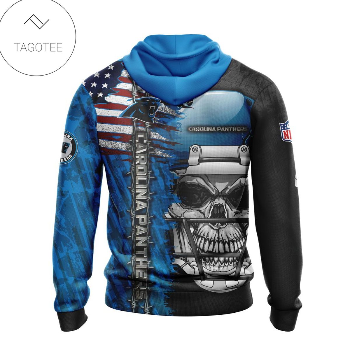 Nfl Carolina Panthers Skull With Helmets 2022 Hoodie Nfl Carolina Panthers Skull With Helmets 2022 Hoodie