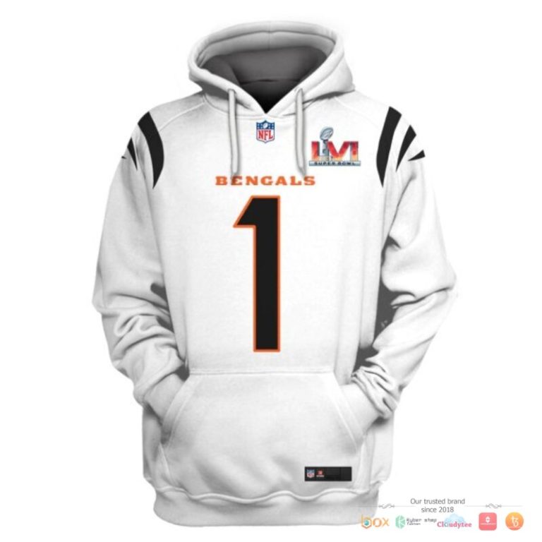 Nfl-Chase-1-Cincinnati-Bengals-White-3D-Shirt-Hoodie-3