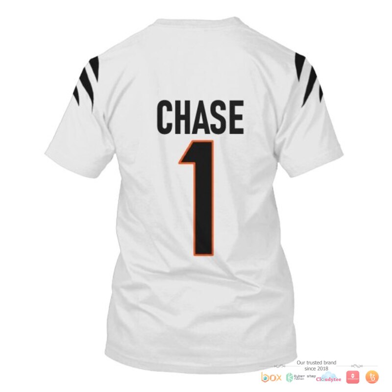 Nfl Chase 1 Cincinnati Bengals White 3D Shirt Nfl Chase 1 Cincinnati Bengals White 3D Shirt