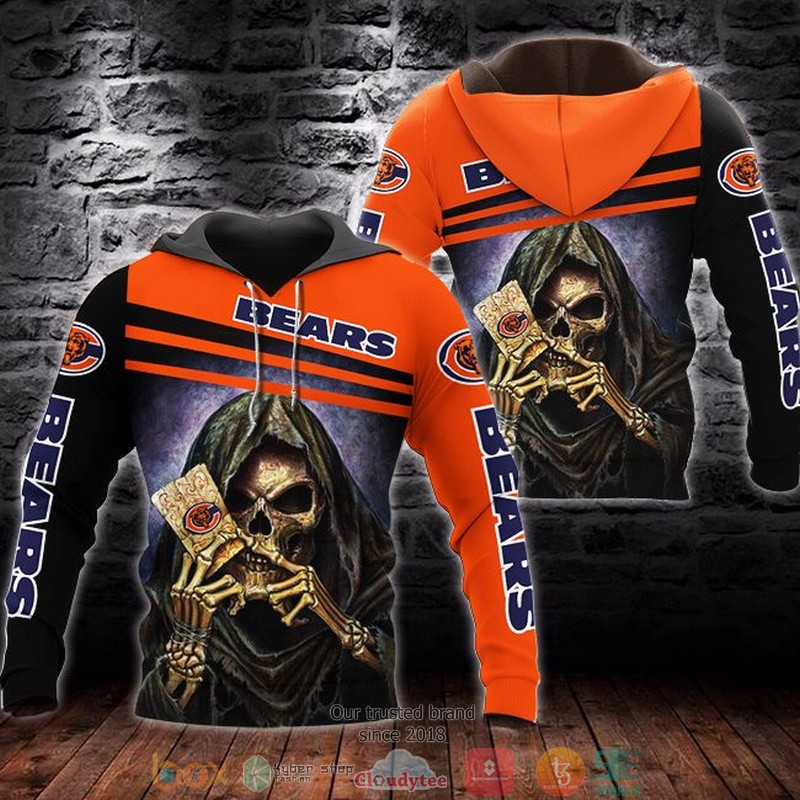 Nfl Chicago Bears Death God Poker 3D Hoodie Nfl Chicago Bears Death God Poker 3D Hoodie