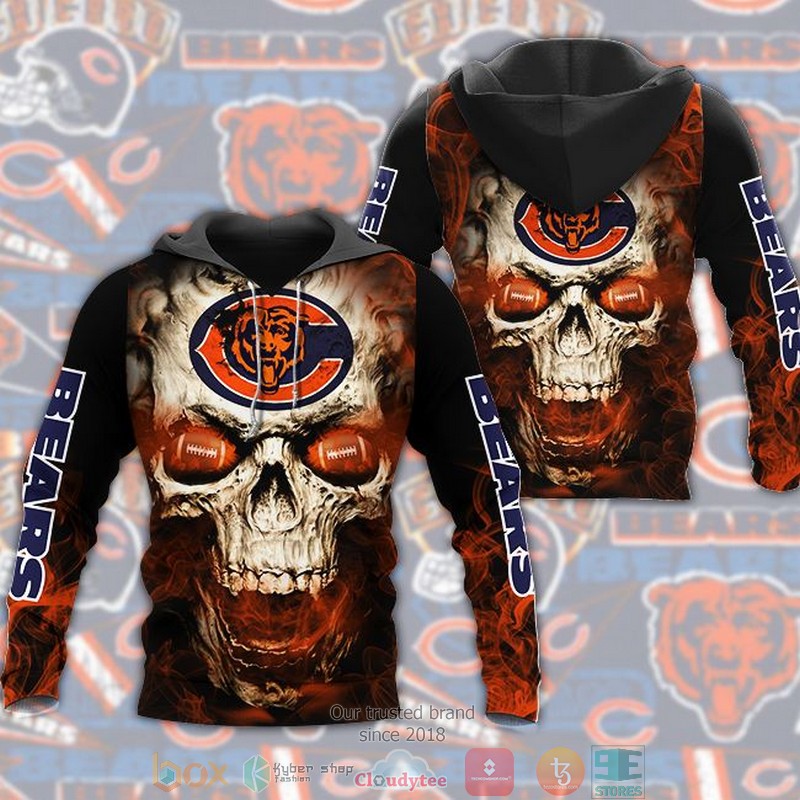 Chicago bears skull hoodie hotsell