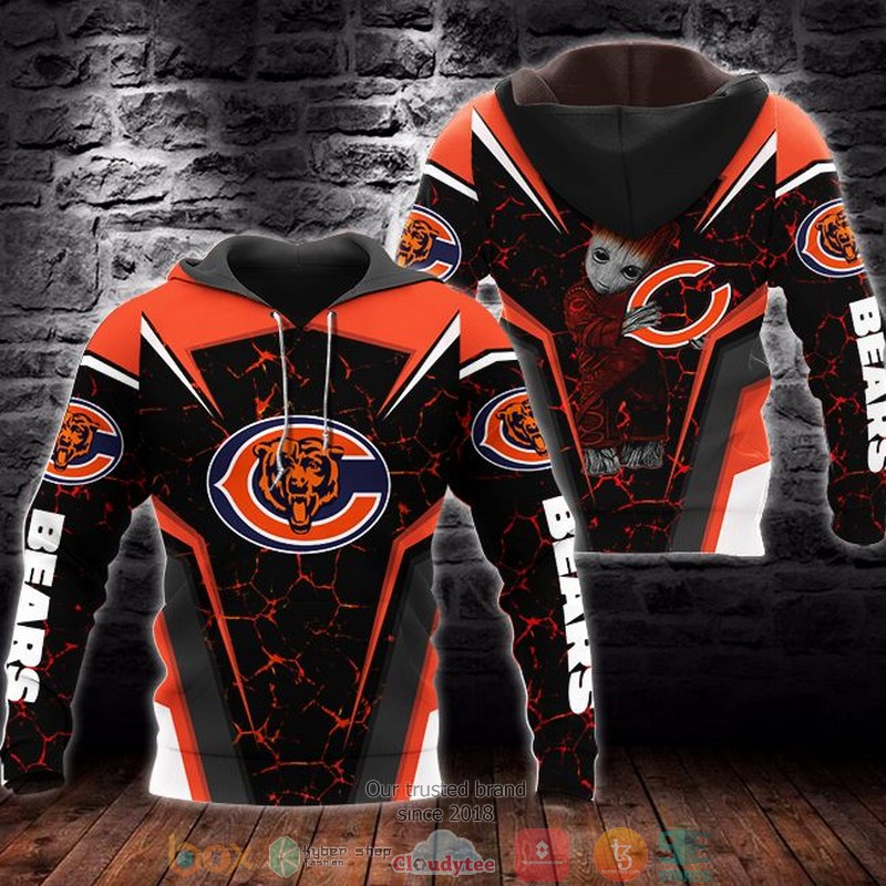 Nfl Chicago Bears Groot 3D Hoodie Nfl Chicago Bears Groot 3D Hoodie