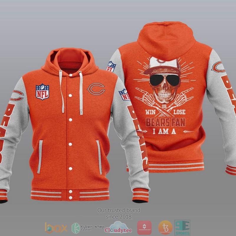 Nfl Chicago Bears I Am A Bears Fan Baseball Hoodie Jacket Nfl Chicago Bears I Am A Bears Fan Baseball Hoodie Jacket