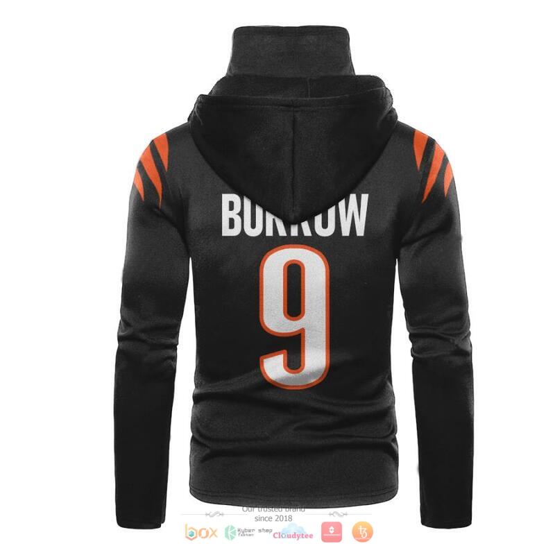 Nfl Cincinnati Bengals Burrow 9 Black 3D Hoodie Mask Nfl Cincinnati Bengals Burrow 9 Black 3D Hoodie Mask