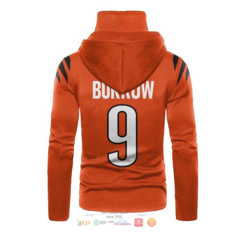 Nfl-Cincinnati-Bengals-Burrow-9-Orange-3D-Hoodie-Mask-3
