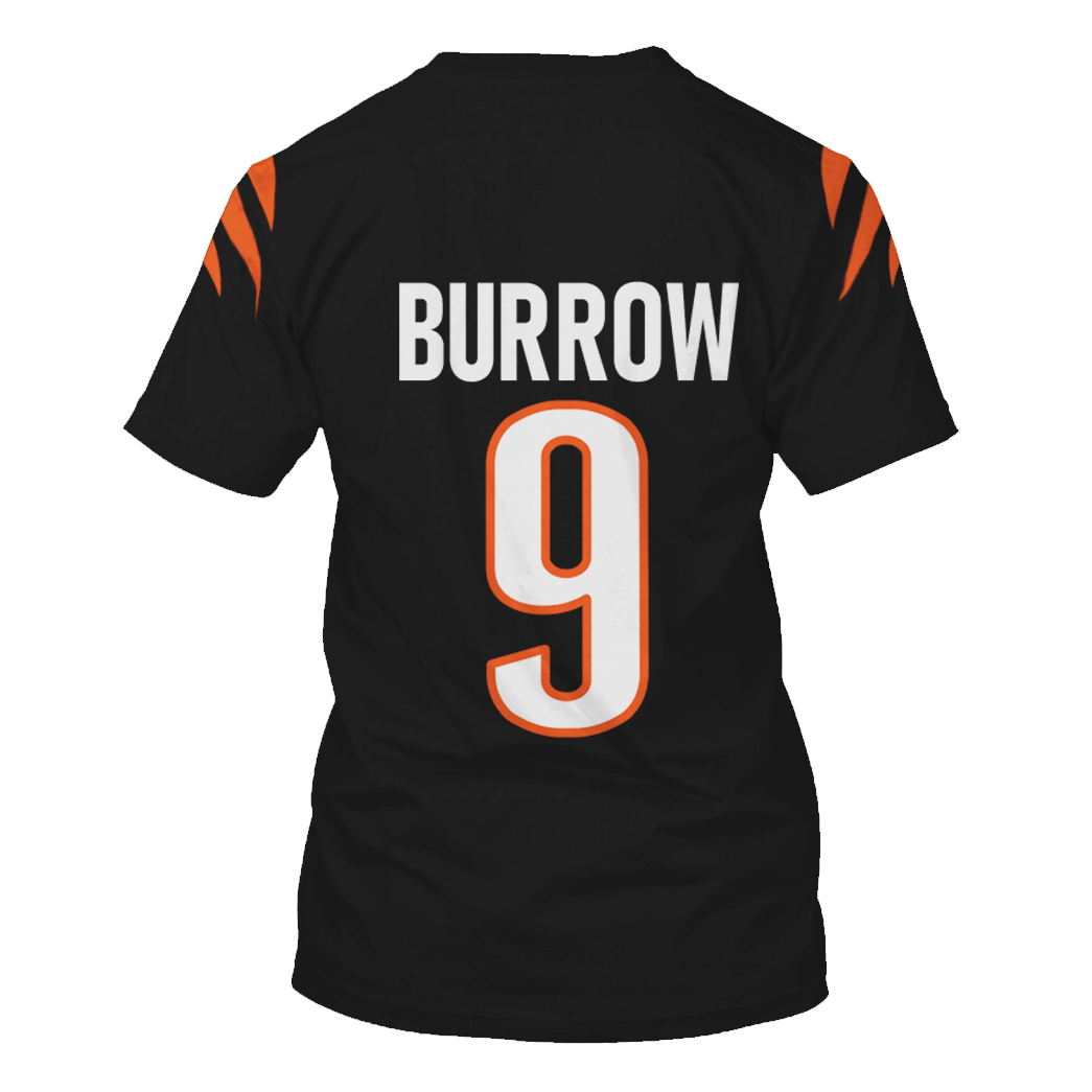 Nfl Cincinnati Bengals Burrow 9 Super Bowl Lvi Black 3D Shirt Nfl Cincinnati Bengals Burrow 9 Super Bowl Lvi Black 3D Shirt