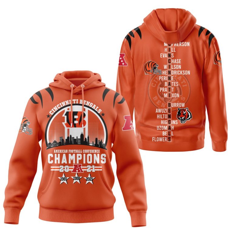 Nfl-Cincinnati-Bengals-Champions-2021-Orange-3D-Hoodie-Shirt-3