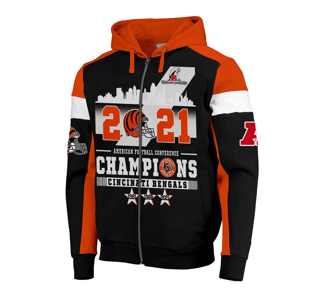 Nfl Cincinnati Bengals Champions Ver2 3D Zip Hoodie Nfl Cincinnati Bengals Champions Ver2 3D Zip Hoodie