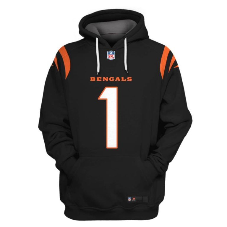 Nfl-Cincinnati-Bengals-Chase-1-Black-3D-Shirt-Hoodie-3