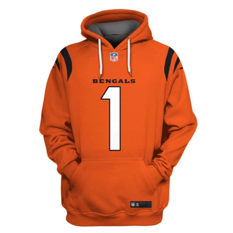 Nfl-Cincinnati-Bengals-Chase-1-Orange-3D-Shirt-Hoodie-3