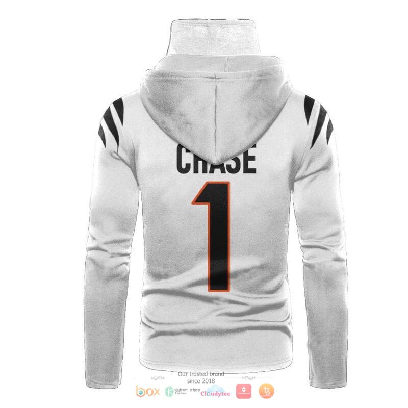 Nfl Cincinnati Bengals Chase 1 White 3D Hoodie Mask Nfl Cincinnati Bengals Chase 1 White 3D Hoodie Mask