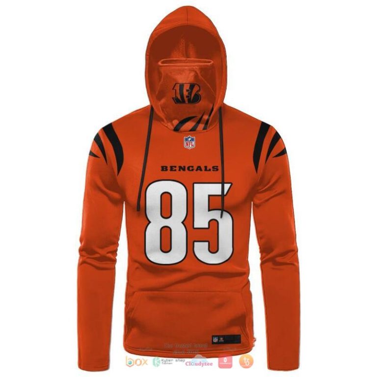 Nfl-Cincinnati-Bengals-Higgins-85-Orange-3D-Hoodie-Mask-2