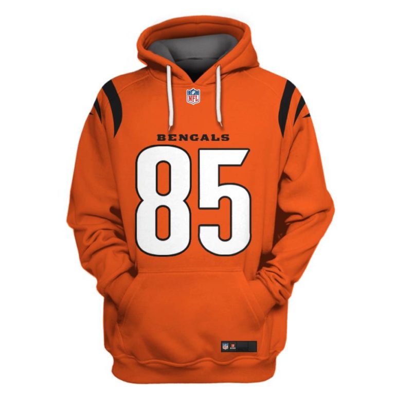 Nfl-Cincinnati-Bengals-Higgins-85-Orange-3D-Shirt-Hoodie-3