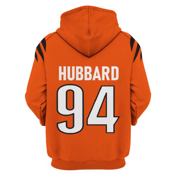 Nfl-Cincinnati-Bengals-Hubbard-94-Orange-3D-Shirt-Hoodie-3