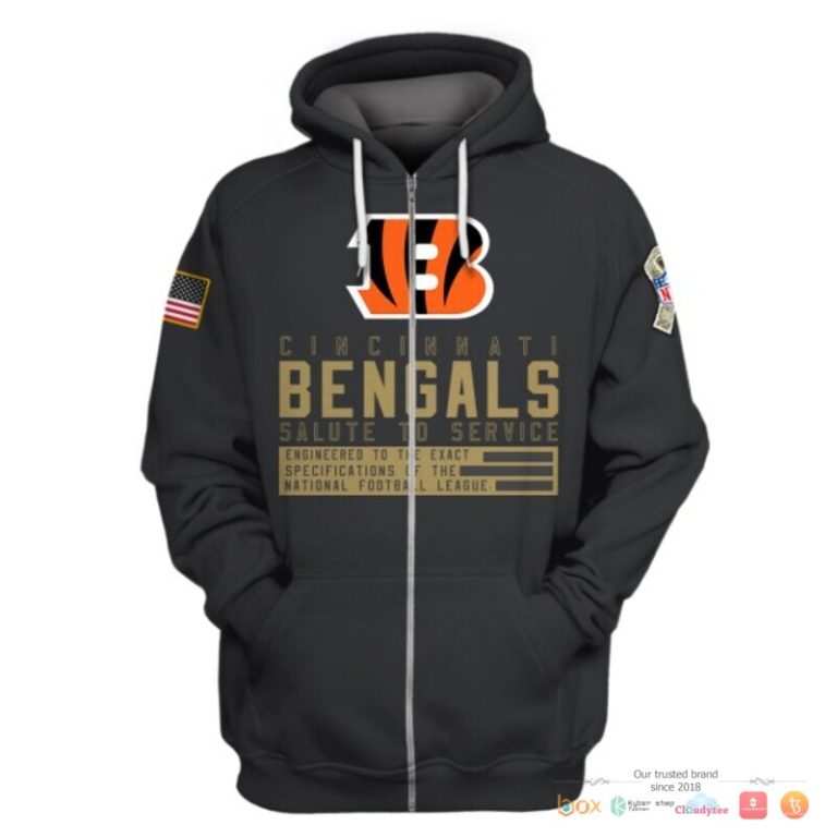 Nfl-Cincinnati-Bengals-Salute-To-Service-Black-Custom-3D-Shirt-Hoodie-2