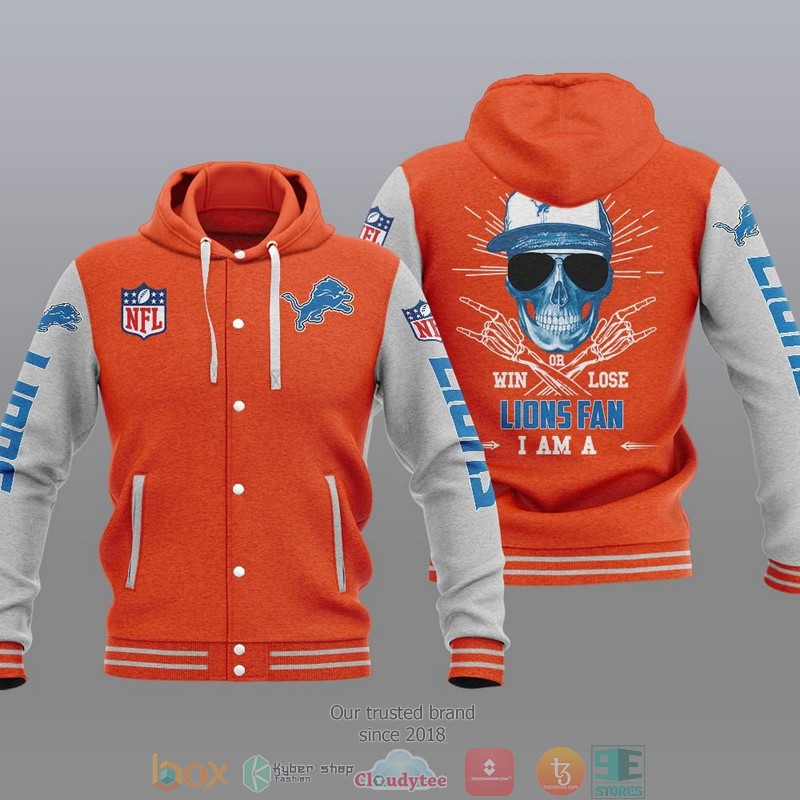 Nfl Detroit Lions I Am A Lions Fan Baseball Hoodie Jacket Nfl Detroit Lions I Am A Lions Fan Baseball Hoodie Jacket