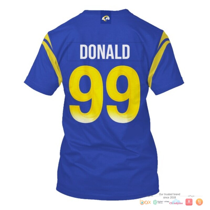 Nfl Donald 99 Los Angeles Rams Blue 3D Shirt Nfl Donald 99 Los Angeles Rams Blue 3D Shirt