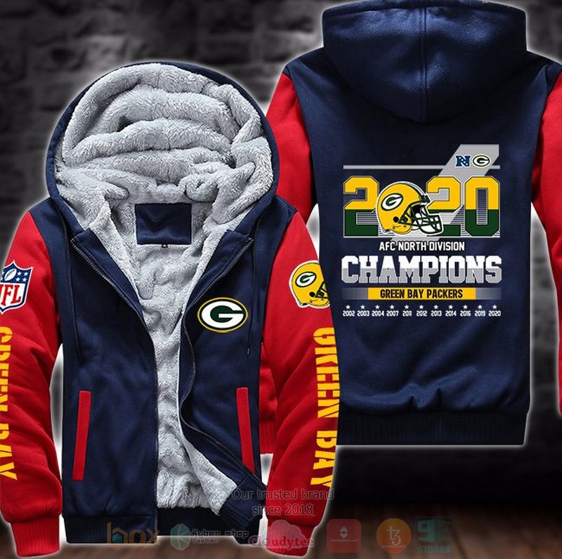 Nfl-Green-Bay-Packers-2020-Afc-North-Divisions-Champions-3D-Fleece-Hoodie-2