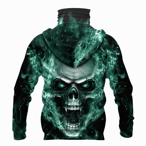 Nfl Green Bay Packers Flameskull 3D Hoodie Mask Nfl Green Bay Packers Flameskull 3D Hoodie Mask